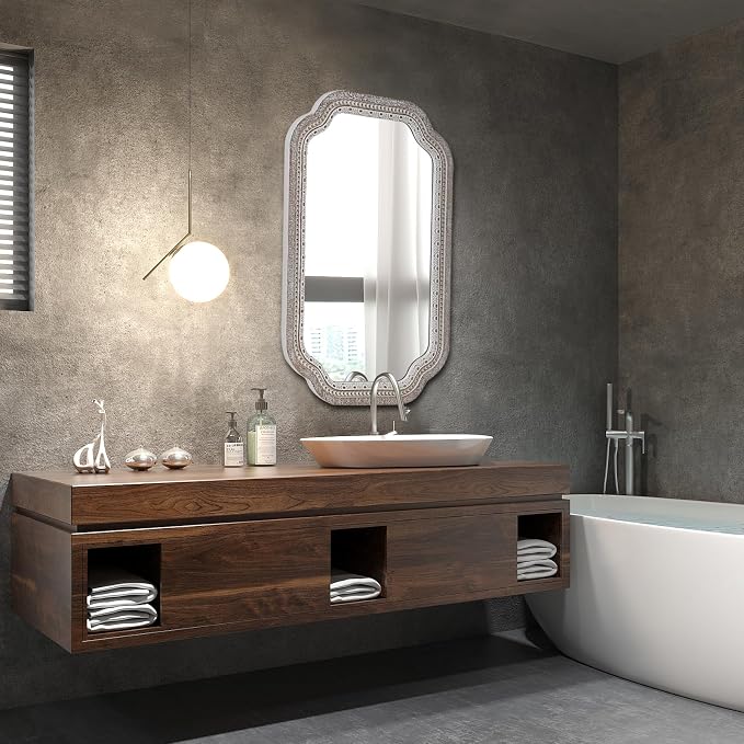 Reflinto 36x24 inch Rustic Farmhouse Wall Mirrors - Image 4
