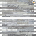 AULIGET 20 Sheets Peel and Stick Backsplash, Distressed Wood Look PVC Wall by AULIGET