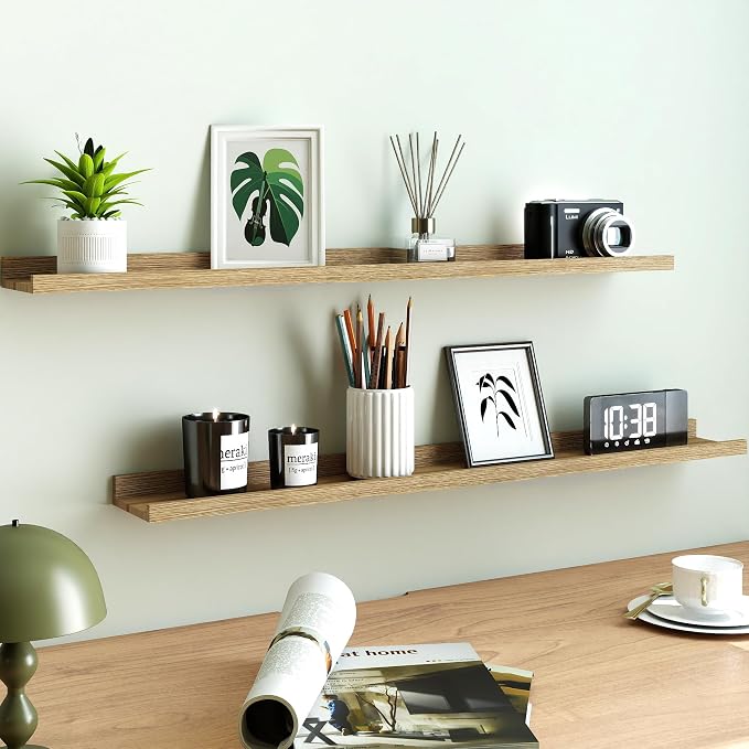 Floating Shelves for Wall Decor, Long Wall Mounted Storage Shelf for Bedroom - Image 2