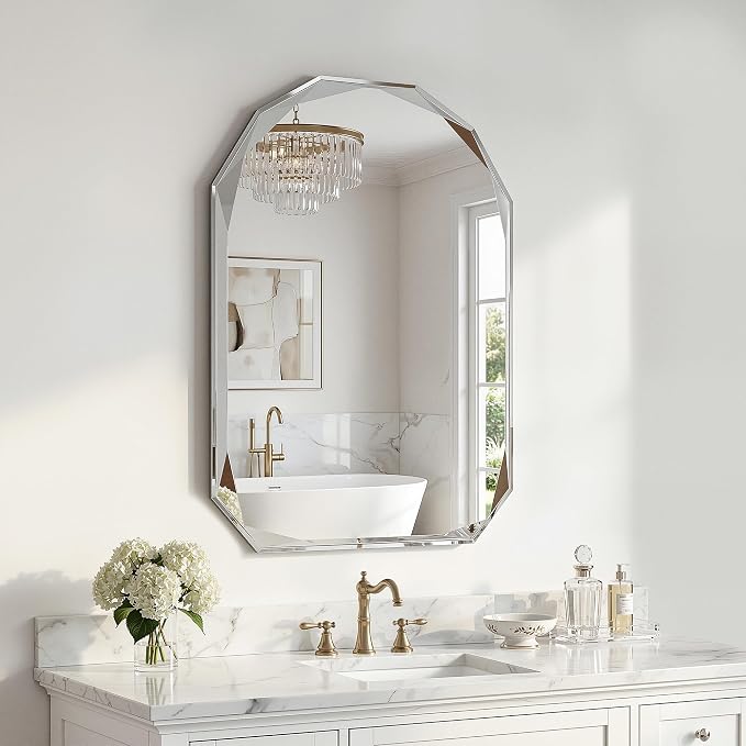 Suidia Bathroom Mirror, Frameless Bathroom Mirror - Image 7
