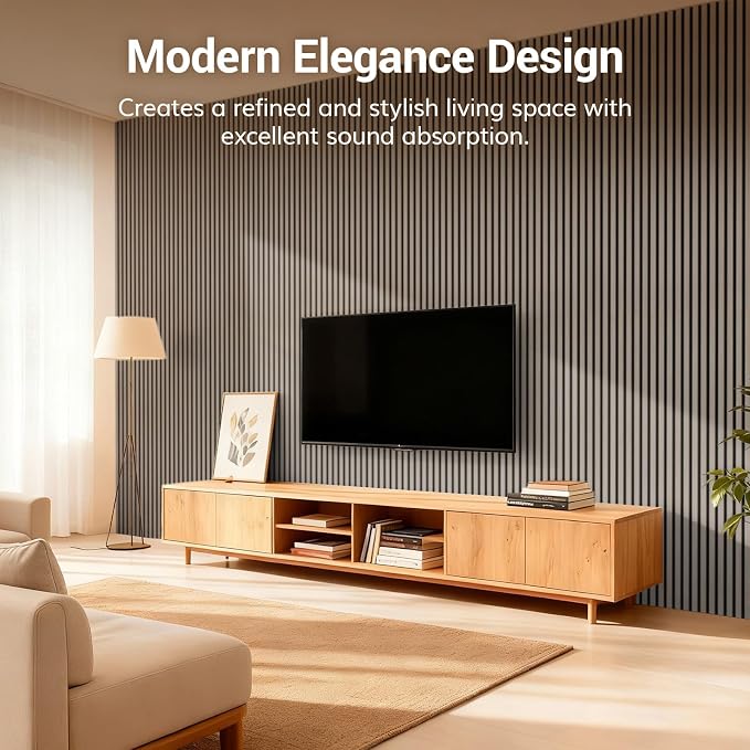 TONOR Wood Wall Panels for Interior Wall Decor, 4 Pack 47.2" x 23.6" Wood Slat - Image 4