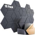 16 Pack Self-Adhesive Acoustic Panels 12" X 10" X 0.4" by Dailycooper