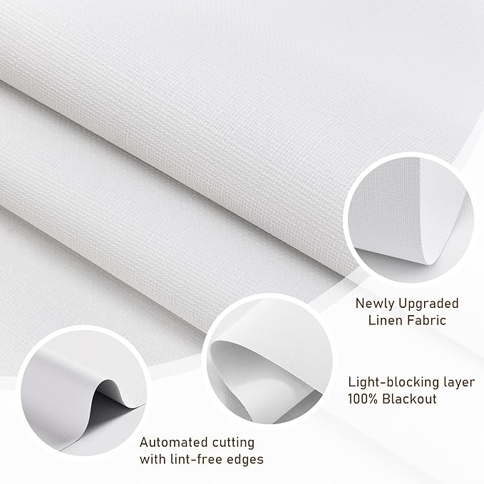 AOSKY Linen Roller Blinds Shades - Image 2