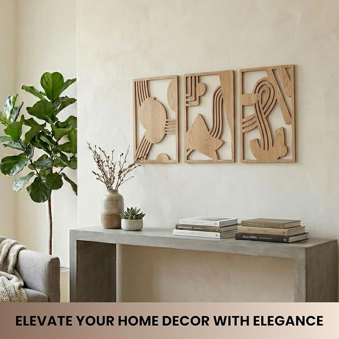 qmmp Modern Wooden Wall Sculptures - Image 2