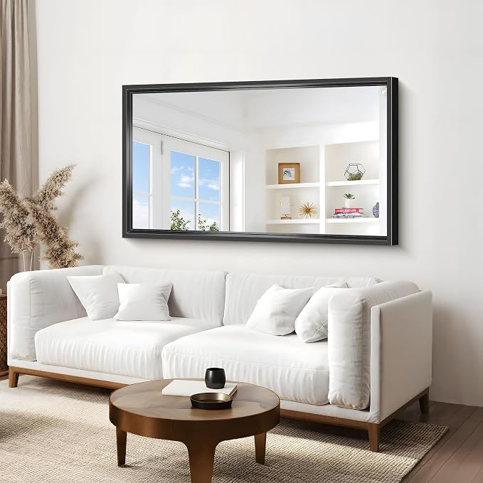Large Bathroom Mirror, 60 x 36 Inch Rectangular Wall Mirror 0.6" Thickened Deep - Image 3