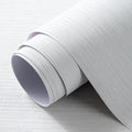 Grasscloth Textured Wallpaper White Gray Linen Thick 24" X 394" Fabric Contact by osayhome