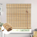 No Tool No Drill Bamboo Blinds for Interior Windows, Bamboo Shades for Indoor by EVOZEN
