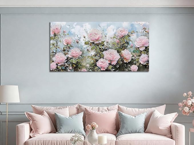 Ardemy Flower Wall Art Canvas Art Wall Decor, Floral Painting Textured Picture - Image 6
