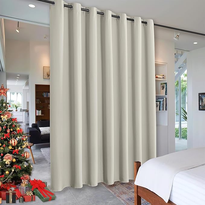 RYB HOME Room Divider Blackout Curtains, Portable Wind Proof Noise Reducing by RYBHOME