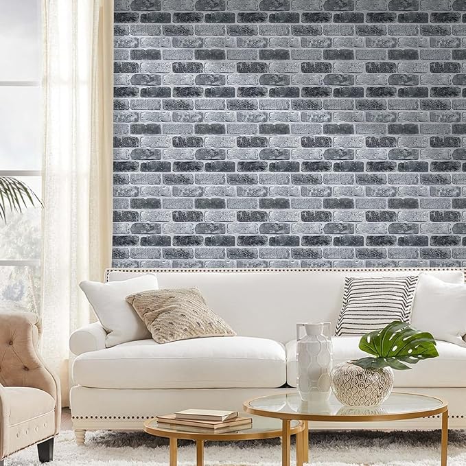 COMSTICKC 3D Faux Brick Wall Panel Peel and Stick, Small Size, Ultra-Light PVC - Image 7