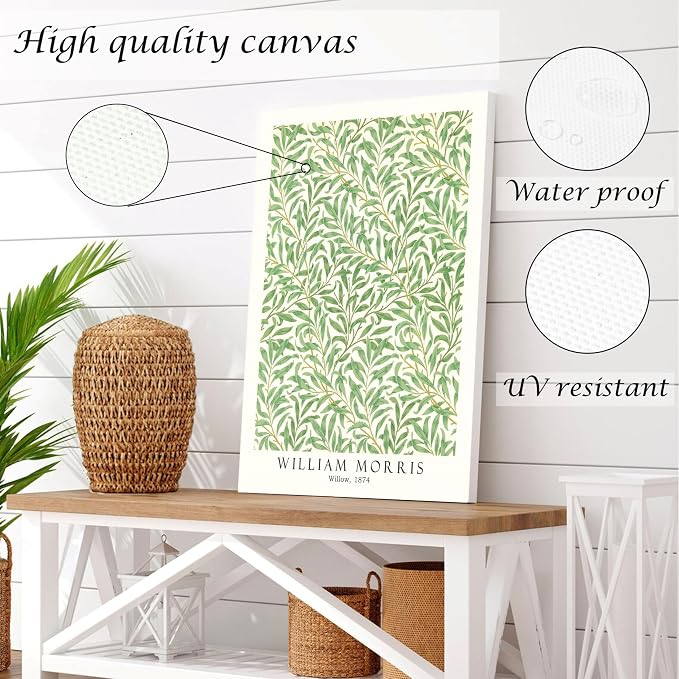 Induslyfe Large Framed Grass Wall Art Canvas Decor Set of 3, Matisse Framed - Image 5