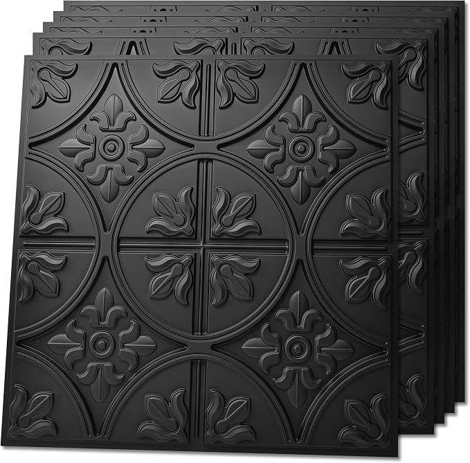 Art3d Drop Ceiling Tiles 24x24in., Wainscoting Panels Glue Up 2ft x 2ft by Art3d