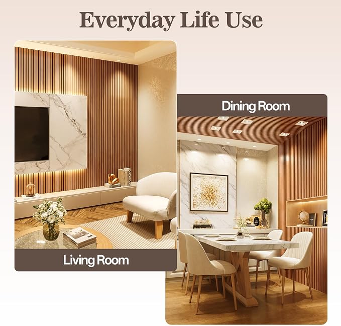 4 Pack Wood Panels for Wall, 94.4" x 12.8" Acoustic Wood Slat Wall Panel for - Image 3