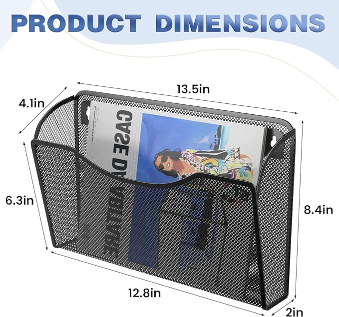 MINDEPOT Wall File Organizer 3 Pack - Image 2