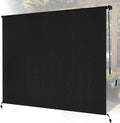 12'W x 8'H Black Outdoor Roller Shade by Unknown