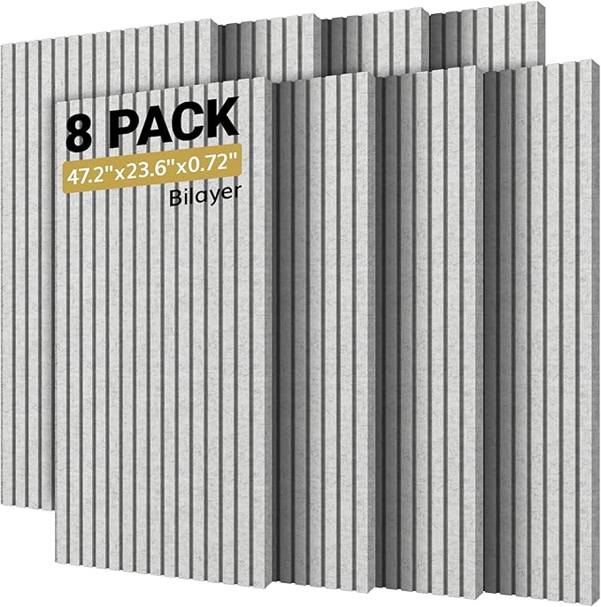 TONOR Dual-Layer Thickened Acoustic Wall Panels Self Adhesive, 8 pack by TONOR