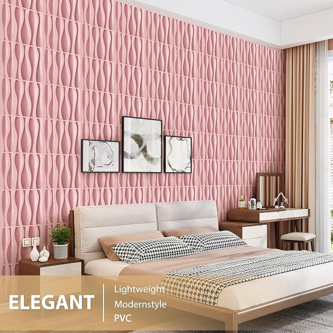 Heikki 30 Pack 3D Wall Panel for Interior Wall Décor, PVC Flower Textured Wall - Image 5
