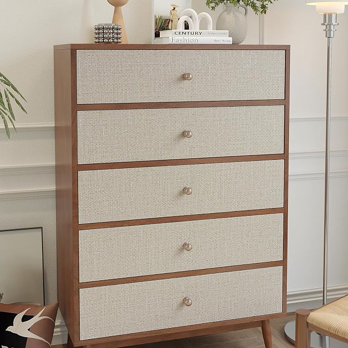 VEELIKE Beige Grasscloth Peel and Stick Wallpaper Textured Grass Woven - Image 7