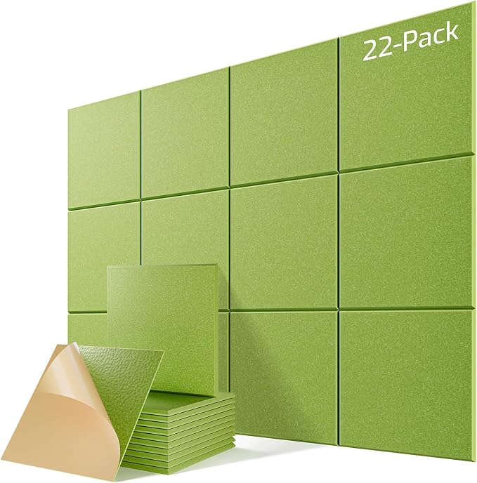22 Pack Self-Adhesive Acoustic Panels, Soundproof Wall Panels by Lebenforce