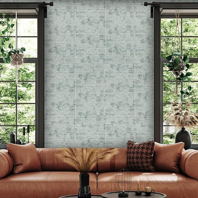 YU LI 3DH 3D Wall Panels Peel and Stick Faux Stone Wall Panel Blue 20-Pack Faux - Image 5