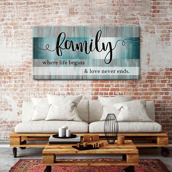 Teal Family Wall Art Family Signs - Image 5