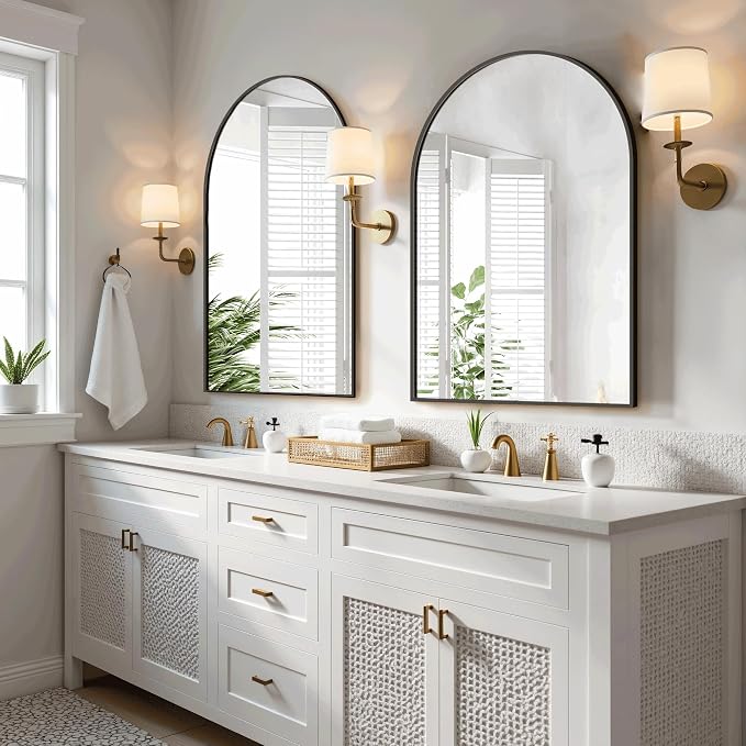 Arched Bathroom Mirror for Wall, HD Glass Over Sink for Bathroom - Image 3