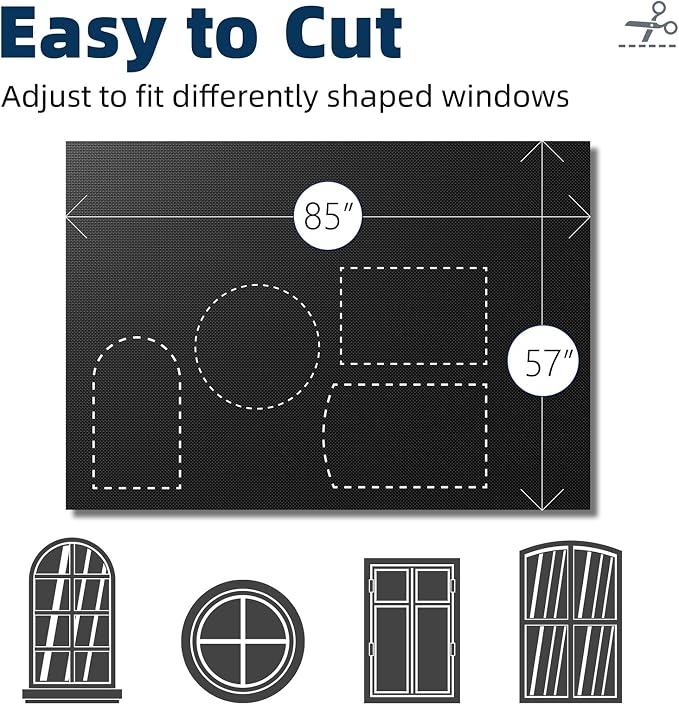 NIGHTON Portable Blackout Curtains 85"×59", Strong Hook and Loop Tape Strips - Image 5