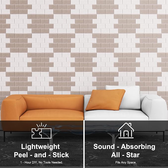 WoveN SounD Brick Acoustic Wall Panels Seamless Visual, High Density, Sound - Image 7