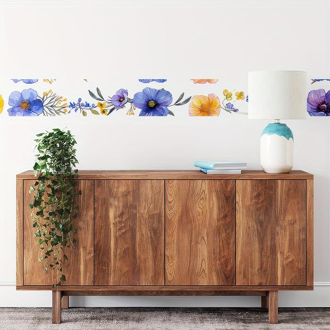 HOMETITUTE Wallpaper Border 4x196 Inch Peel and Stick Wall Border Wallpaper - Image 4