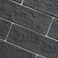 100 Pieces Old Town Black Faux Brick Wall Tiles, Clay Manufactured Thin Brick by TORURAL