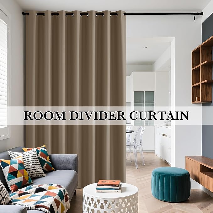 RYB HOME 100% Blackout Room Divider Curtains - Image 5