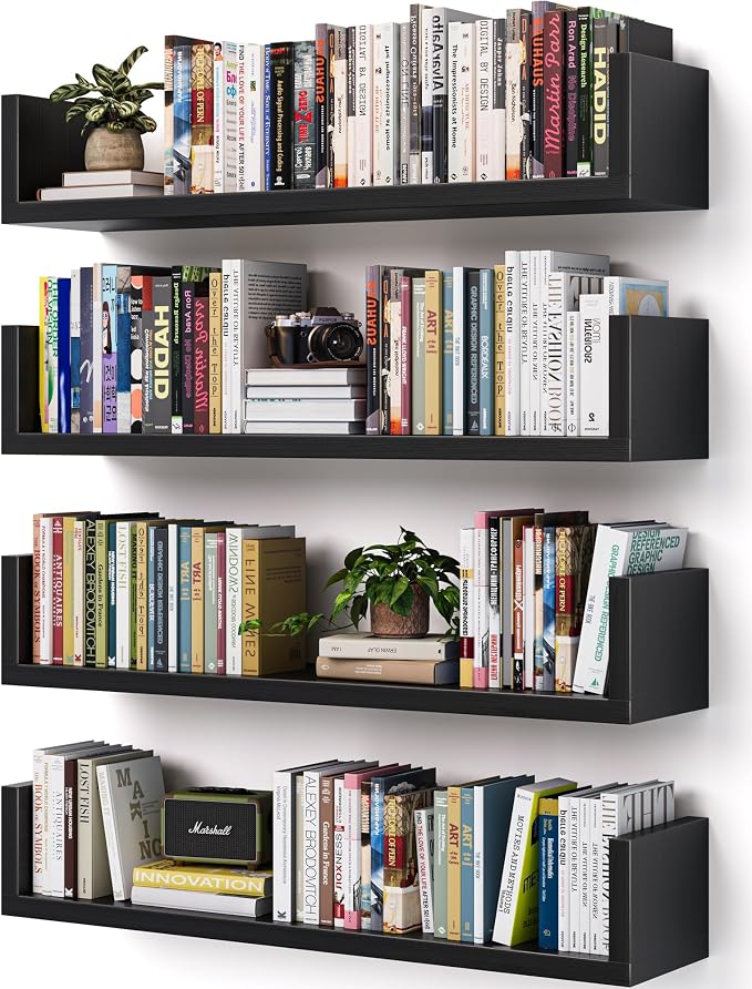 Wall Bookshelf, U Shaped Floating Bookshelf, Hanging Bookshelves by Unknown