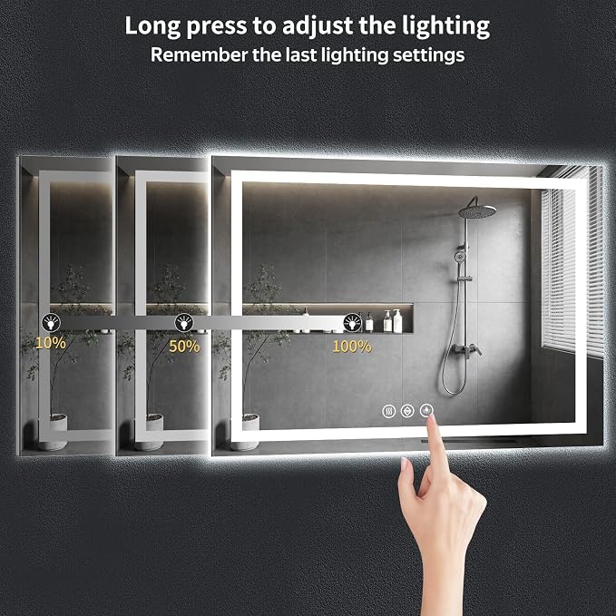 60"x36" LED Bathroom Mirror - Image 6