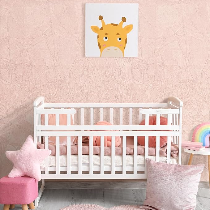 Pastel Pink Wallpaper Peel and Stick Velvet Wallpaper Pink Contact Paper Self - Image 5