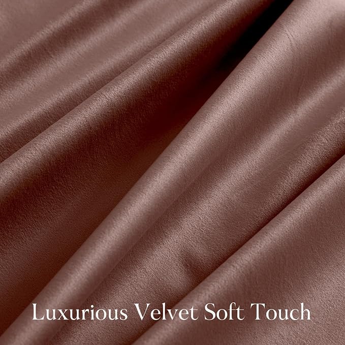 NICETOWN Pink Velvet Curtains 108 inches - Image 5
