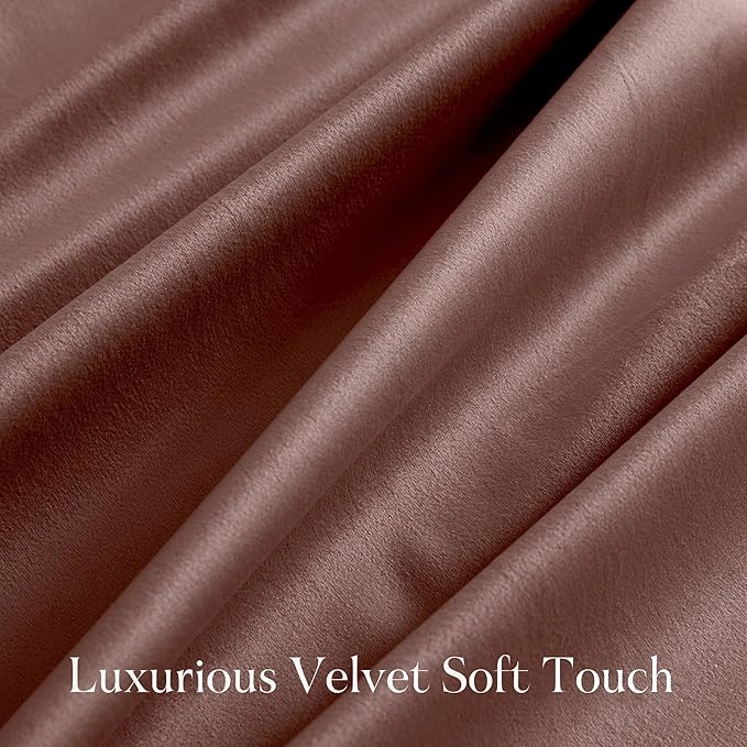 NICETOWN Dusty Rose Pink Velvet Curtains 96 inches Long - Image 5
