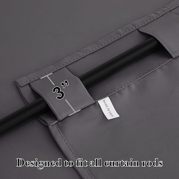 RYB HOME Blackout Curtains for Living Room, Privacy Thermal Insulating Window - Image 6