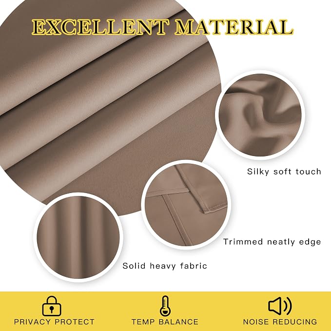 NICETOWN Sliding Door Window Treatment Blackout Patio Door Curtain Panels - Image 2