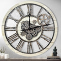 The B-Style Large Real Moving Gears Wall Clock 30 inch Rustic Retro Industrial by TheB-StyleTB