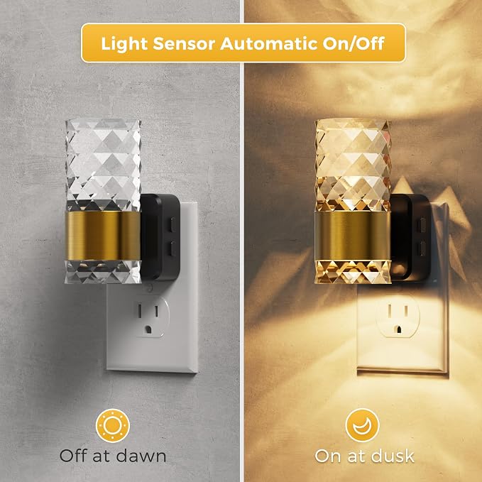 L LOHAS LED Night Light, Modern Night Lights Plug into Wall, 2 Pack - Image 2