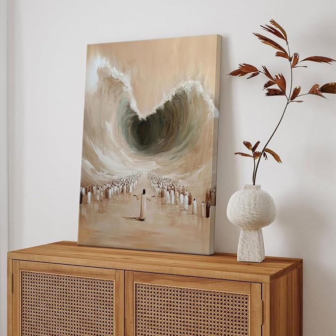 Moses Parting the Red Sea Canvas Wall Art Modern Christian Bible Stories Wall - Image 5