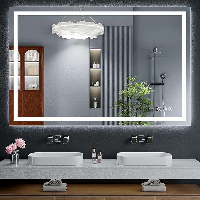 55"x36" LED Bathroom Mirror by MYSUNORIA