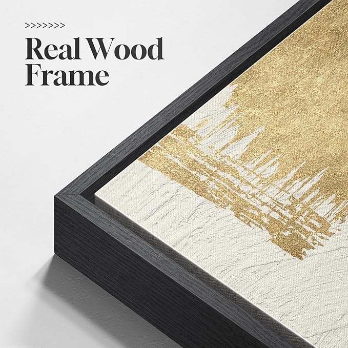 Framed Black and White Abstract Wall Art, 3 Piece Canvas Prints Paintings - Image 5
