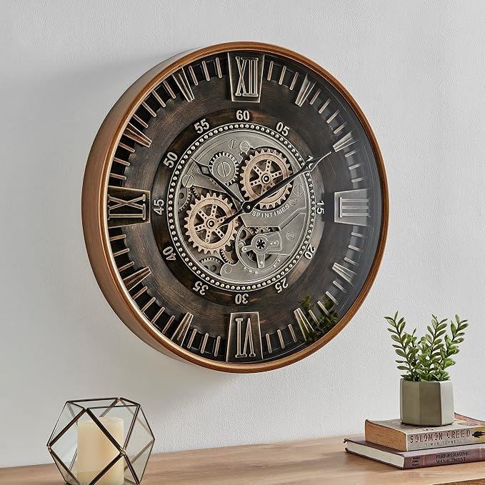 CLXEAST 24 Inch Large Moving Gear Wall Clock - Image 7
