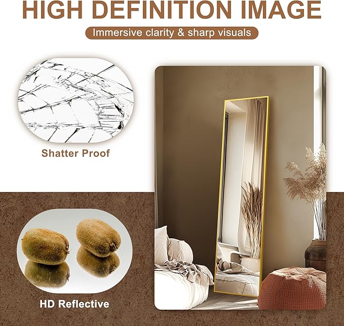 Delma Full Length Mirror, Large Floor Mirror - Image 5