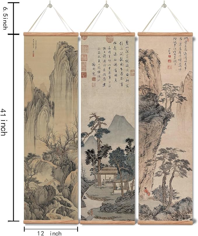 xinyuru Chinese Ancient Landscape Wall Art Poster, Tradition Canvas Printing - Image 2