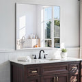 KOCUUY Silver Framed Mirror, HD Tempered Glass, Anti-Rust Frame, Modern Design by KOCUUY