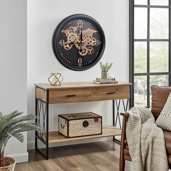 CLXEAST 24 Inch Moving Gear Wall Clock - Image 8