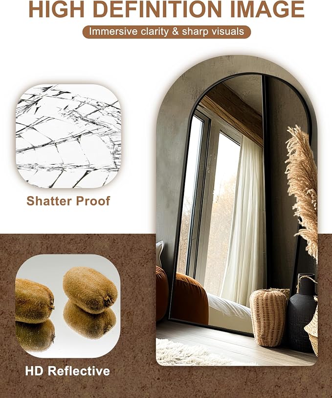 Delma Full Length Mirror, Large Floor Mirror - Image 4