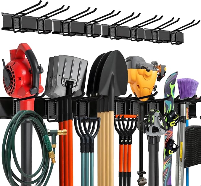 TIDYME Garage Wall Organizer | 64" Heavy-Duty Tool Storage Rack | Adjustable - Image 8